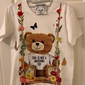 Moschino Long White Teddy Bear T-shirt M/L